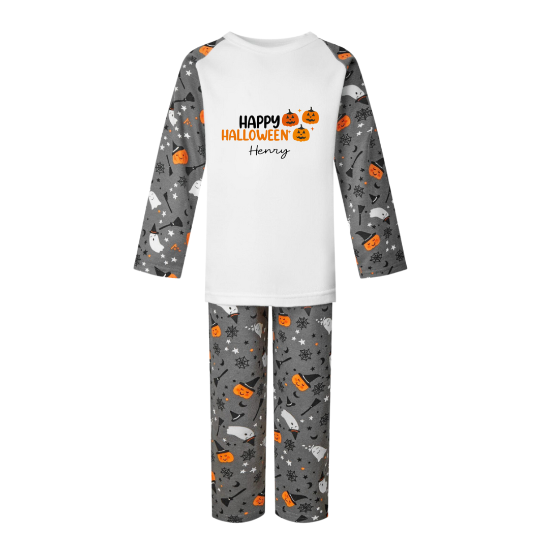 Personalised Happy Halloween Pumpkin pjs