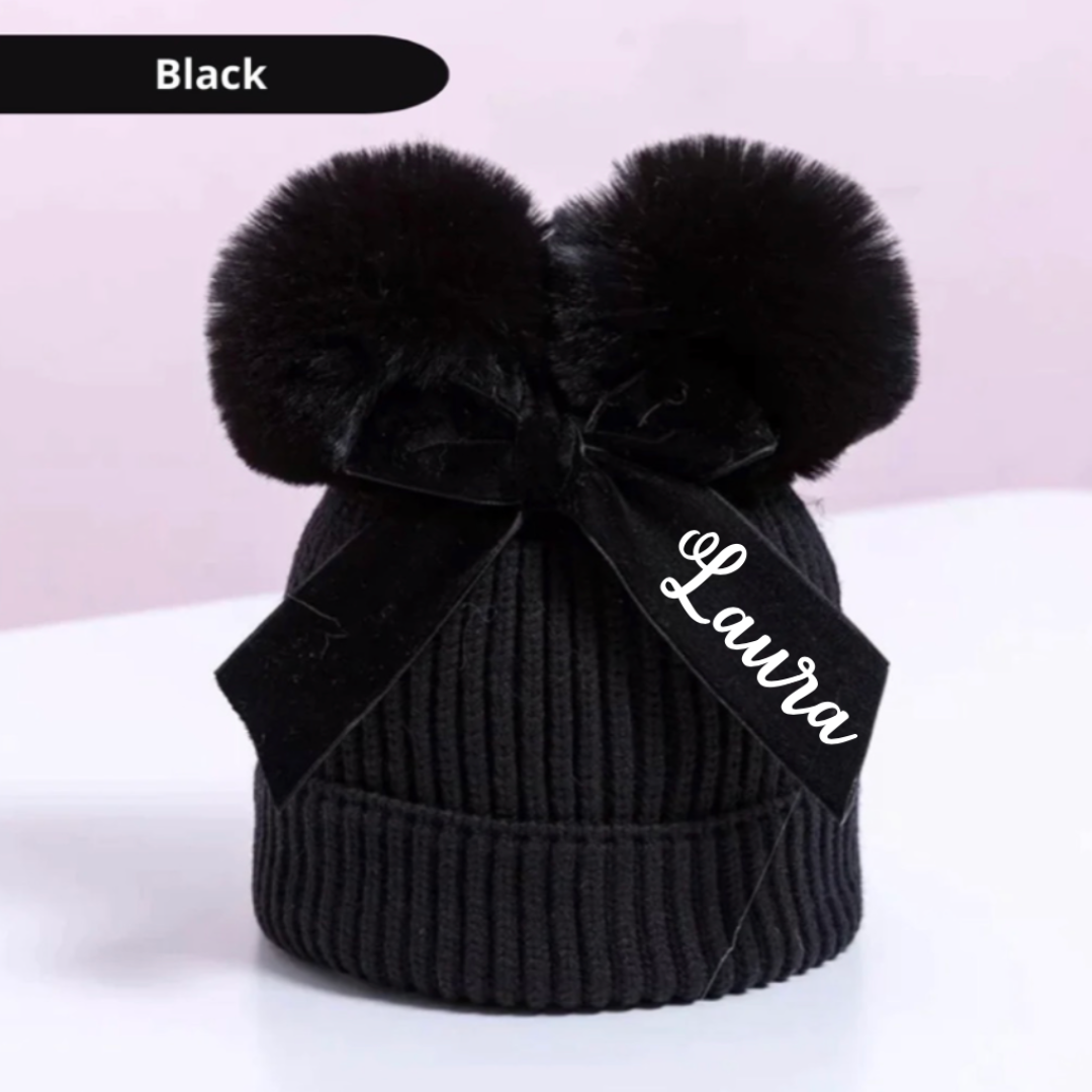 Personalised Double Pom Hat