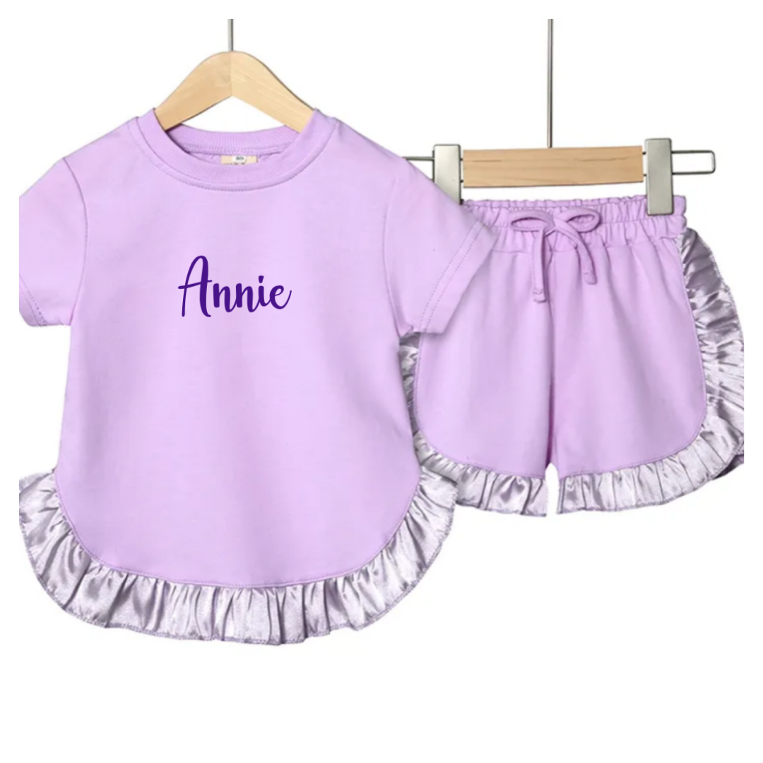 Personalised Two Piece Frilled Set