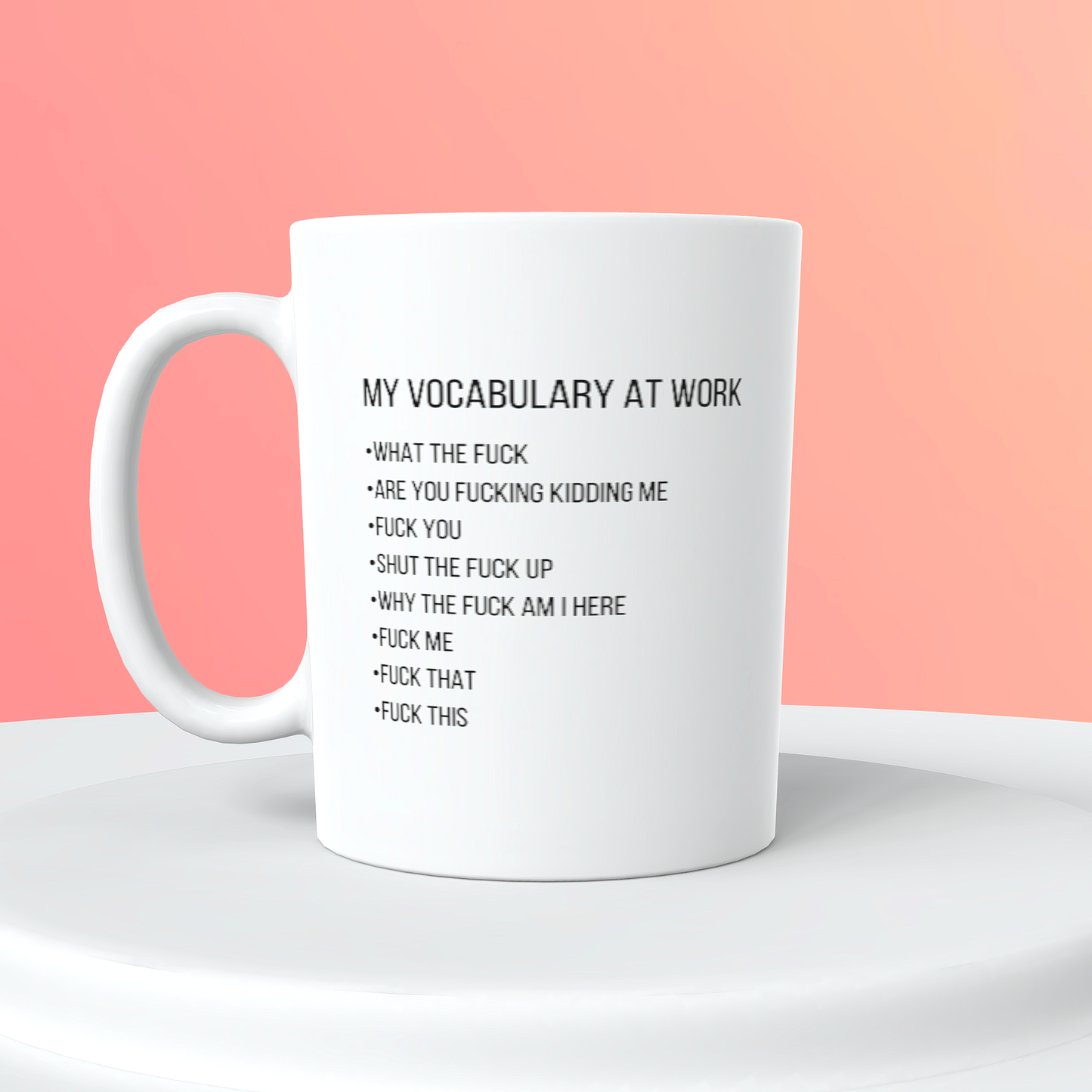 Work  Vocabulary Mug