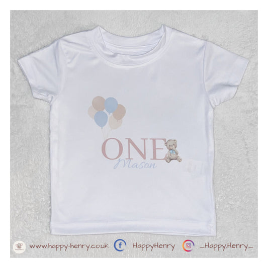 Personalised Teddy Birthday Top