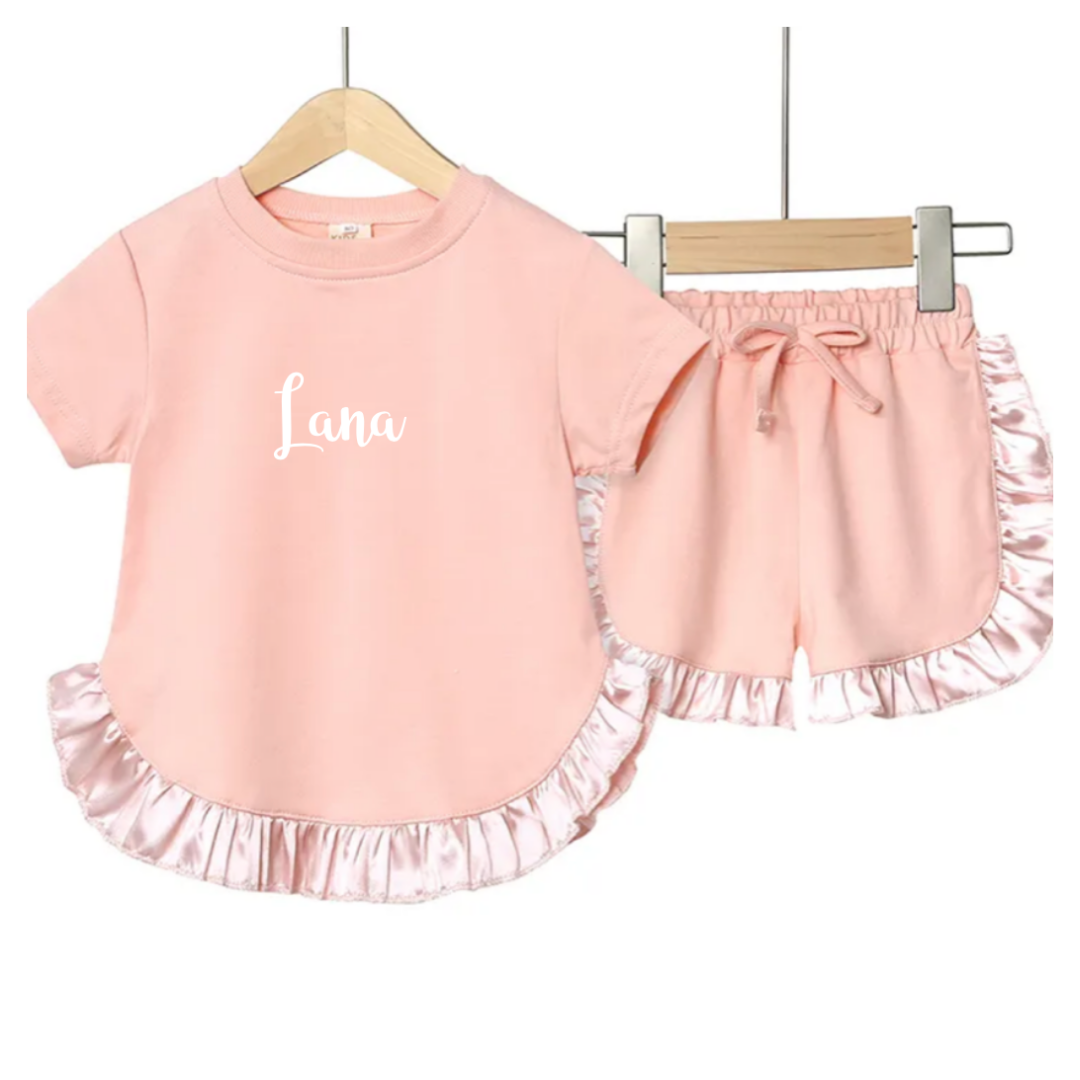 Personalised Two Piece Frilled Set