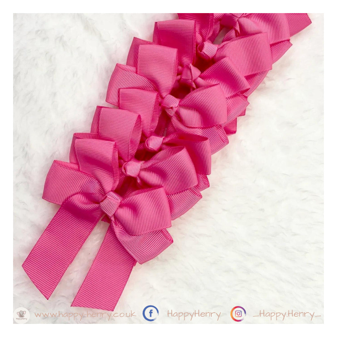 Personalised Hot Pink Hair Bows