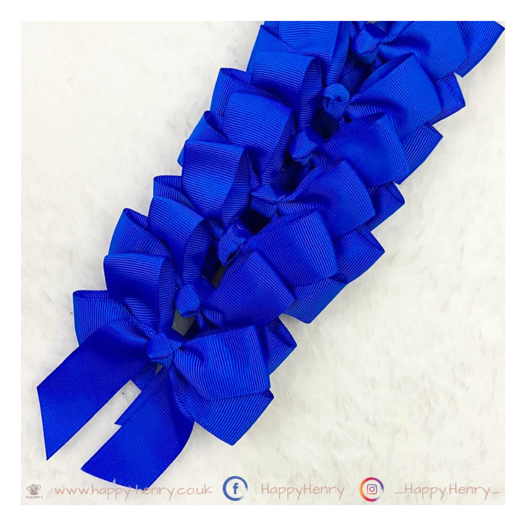 Personalised Royal Blue Hair Bows